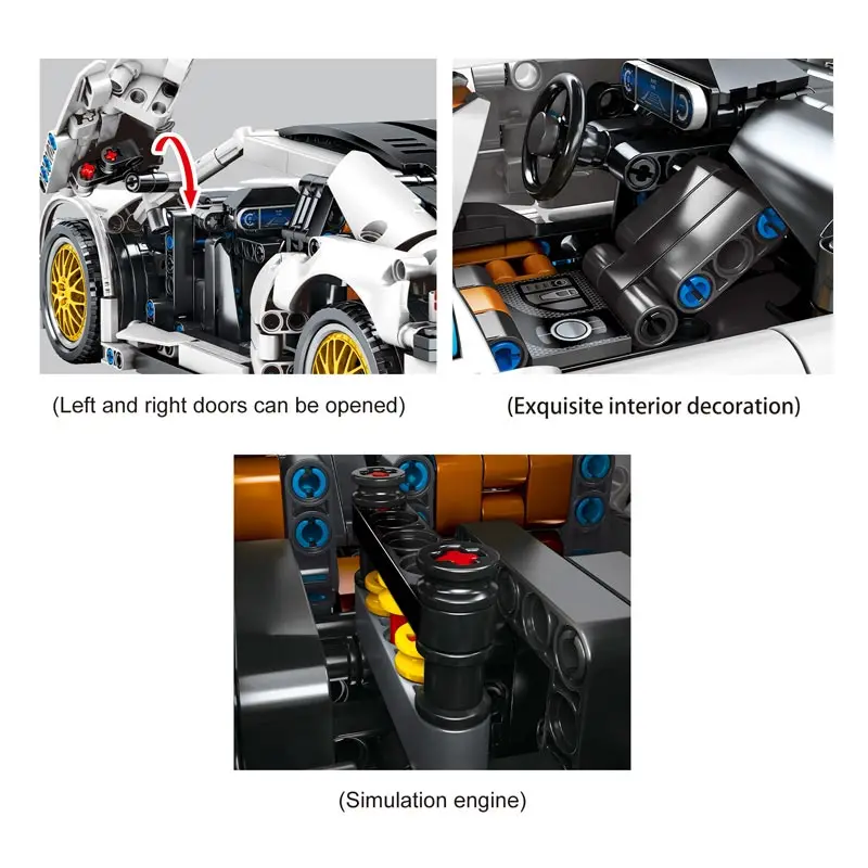 Суперскоростная спортивная гоночная модель автомобиля I8 в масштабе 1:14 белая