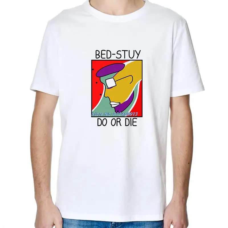 

Футболка мужская оверсайз с коротким рукавом, винтажная тенниска с рисунком Raheem Bed Stuy Do Or Die, уличная одежда в стиле Харадзюку