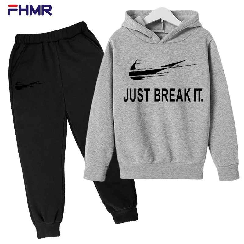 

Kids Clothes Boys Brand Tracksuit Hoodies Pants 2pcs Children Boy Spring Autumn Outfits Girls Streetwear Sets 4-14years