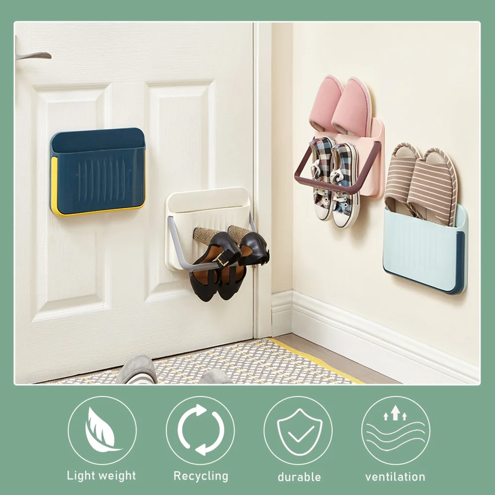 

2pcs Stylish Shoe Hangers Shoes Holders Adhesive Shoe Organizers