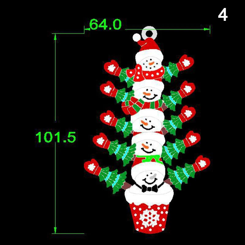

2021 Christmas Decoration Personalized Christmas Tree Hanging Pendants Snowman Elk Ornament Party Christmas Gift Navidad 2021