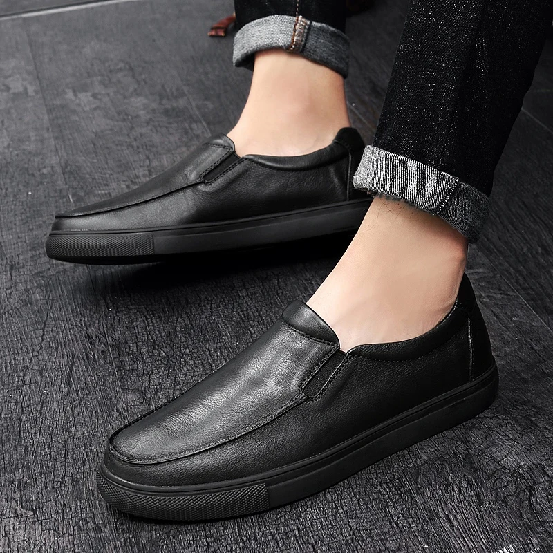 

Comfortable Slip On Men Loafers Casual Shoes Man genuine Leather Shoes Men Flats fashion Driving Shoes Moccasins big size 48