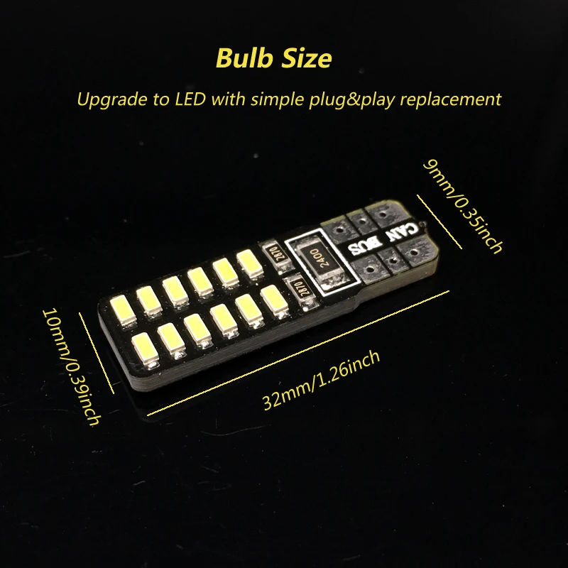 Can-bus W5W светодиодный T10 без ошибок 3014 24SMD для парковочные фары автомобиля