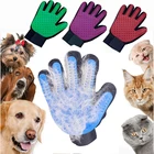 Щетка-перчатка для вычесывания домашних питомцев, нежная эффективная перчатка для груминга кошек, чихуахуа, хаски