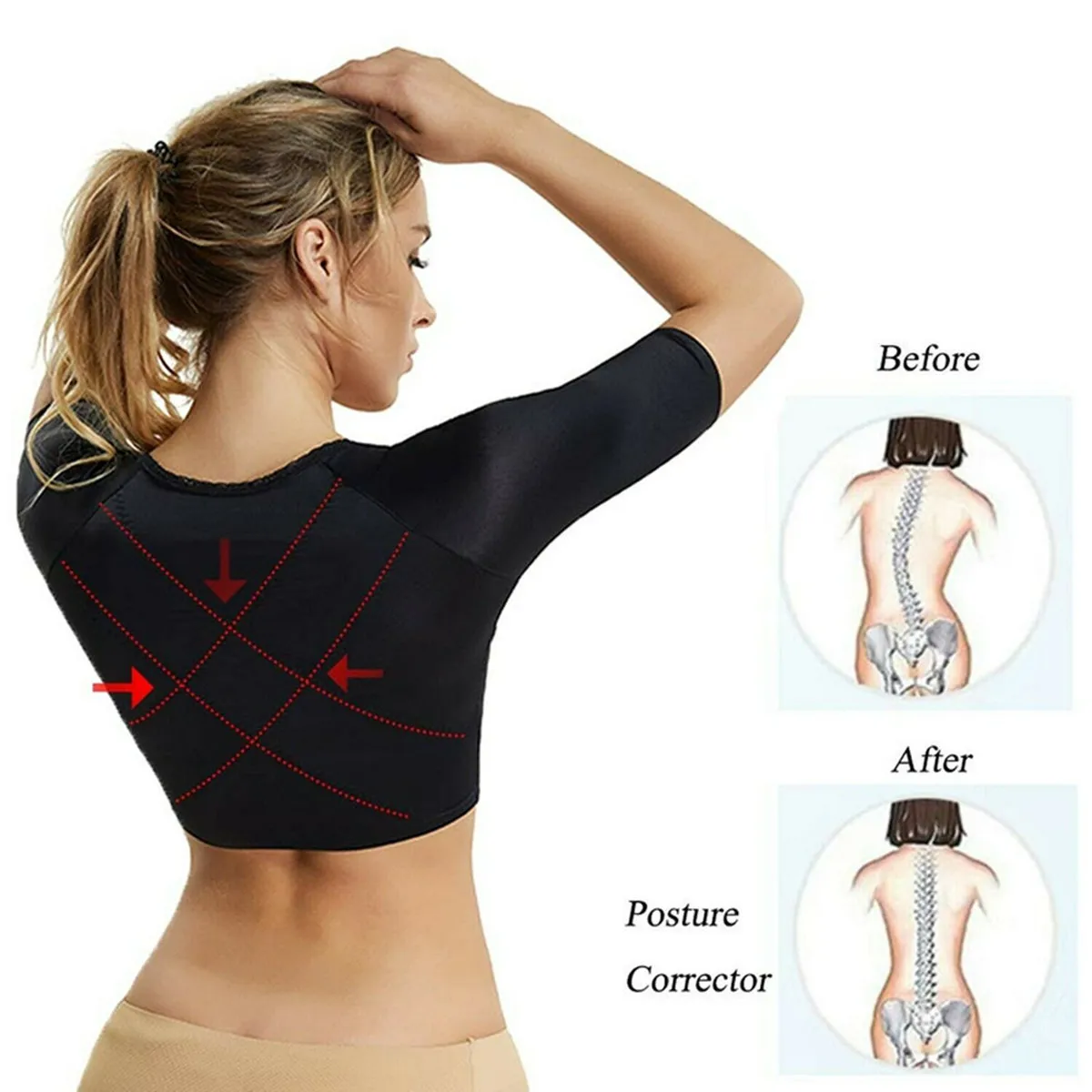Корректор осанки для спины и плеч формирователь рук Корректирующее белье