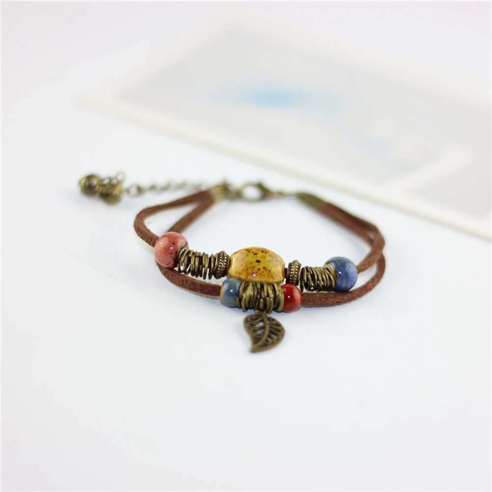 Браслет для пары в богемном стиле двойной кожаный ремешок браслет из