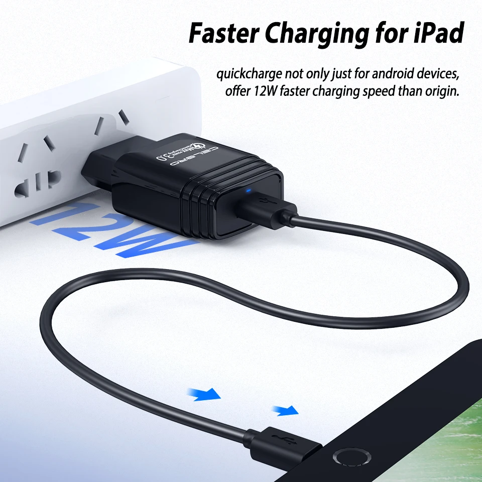 Портативный 18 Вт QC 3 0 Быстрая зарядка Usb зарядное устройство для телефона EU US Plug