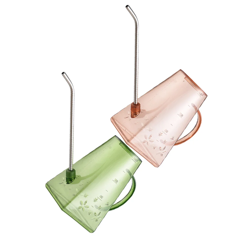 

2pcs Home Garden Watering Can Long Spout Watering Kettle Flower Watering Pot