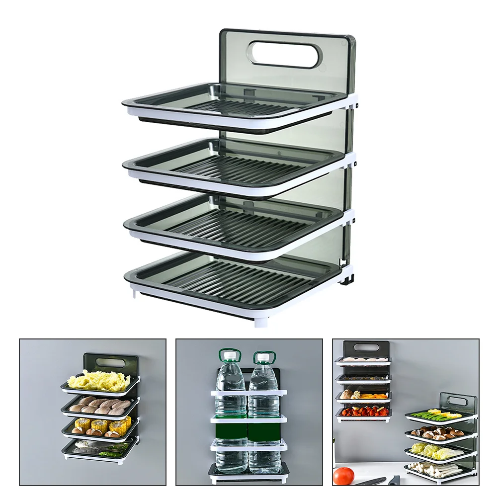 

1 Set Wall-mounted Storage Holder Wall Vegetable Storage Rack Tableware Holder