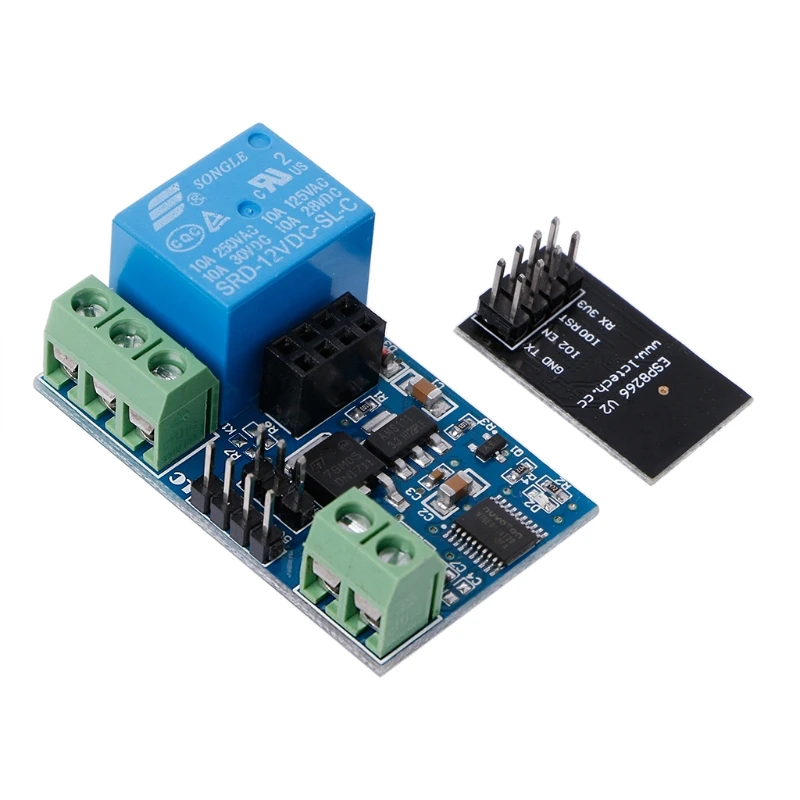 12V ESP8266 2-битное Wi-Fi реле IOT интеллектуальное домашнее мобильное приложение с