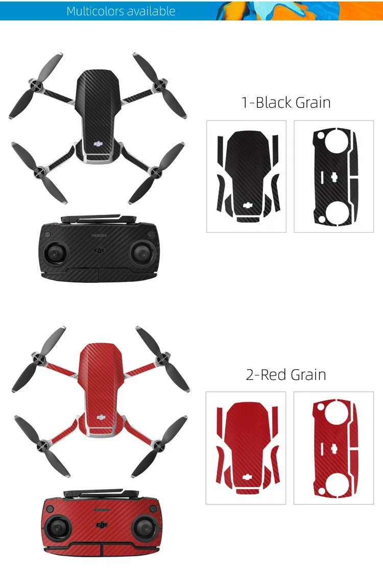 Для DJI Mavic мини ПВХ наклейки водонепроницаемый кожный обертывание протектор для дрона тело руки и пульт дистанционного управления для Mavic мини аксессуары