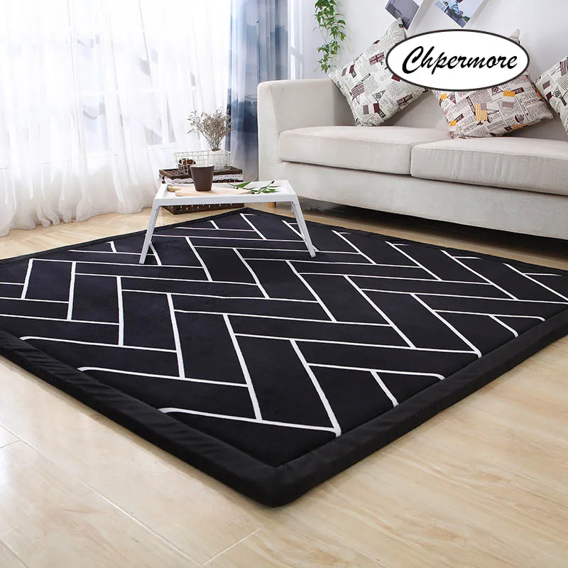 Утолщенные бархатные большие коврики Chpermore татами для спальни ковер из