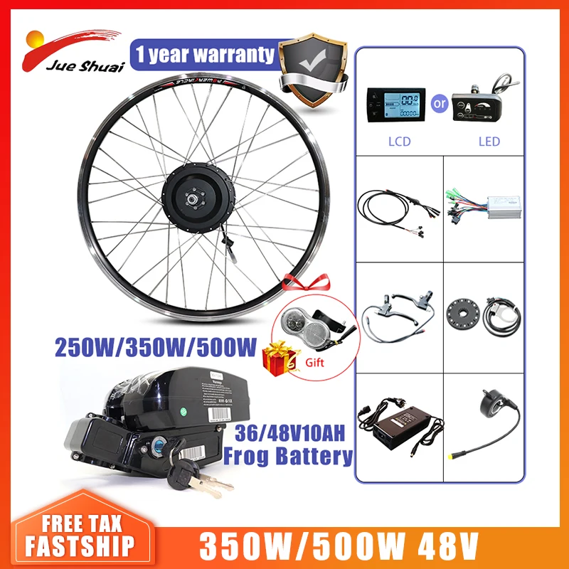 Billig 250W 350W 500W Falten Elektro-bike Kit Mit 36V 48V 10Ah Lithium-Batterie Für 20 24 26 29 Zoll 700C Rad Motor Elektrische Ebike