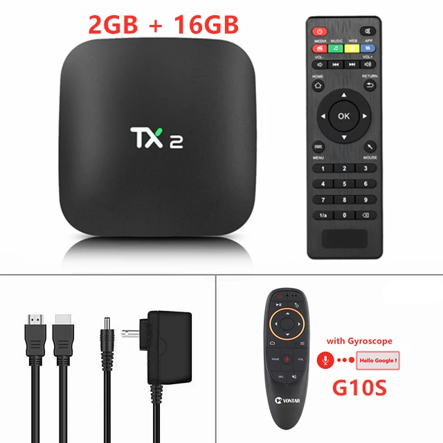 2G 16G G10S Android 6,0 TX2 R2 ТВ приставка RK3229 Penta Core 2GB 16GB 4K 2,4G wifi TX2 R2 Smart Box HD2.0 BT2.1 медиаплеер TX2 R2 Установочная коробка - Цвет: 2G 16G G10S