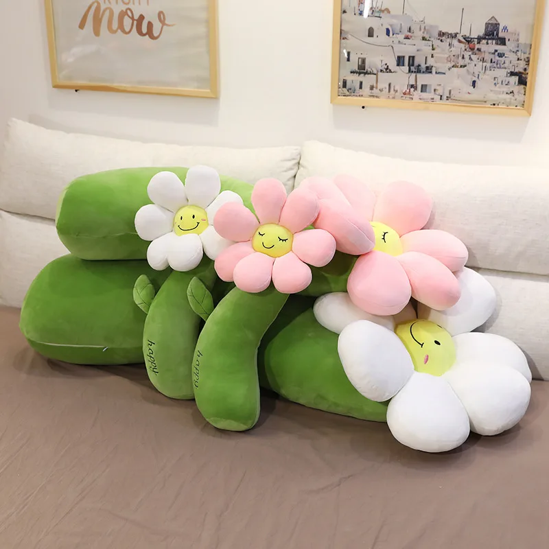 

Creative Cartoon Flowers Plush Long Pillow Sofa Waist Cushion Soothing Kids Toys Christmas Valentine's Day Mother's Day Gifts