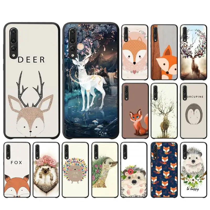Прекрасный с рисунком рождественского оленя из мультфильма Животные лиса Олень