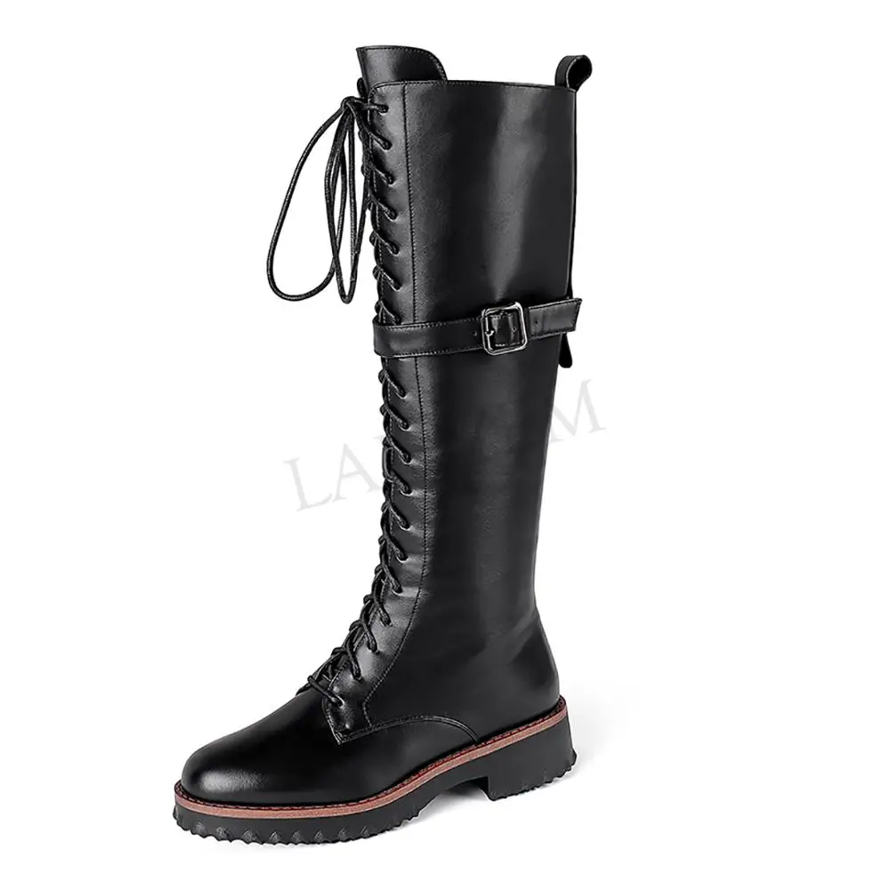 Сапоги женские зимние до колена на широком каблуке с молнией сбоку|Сапоги колена|