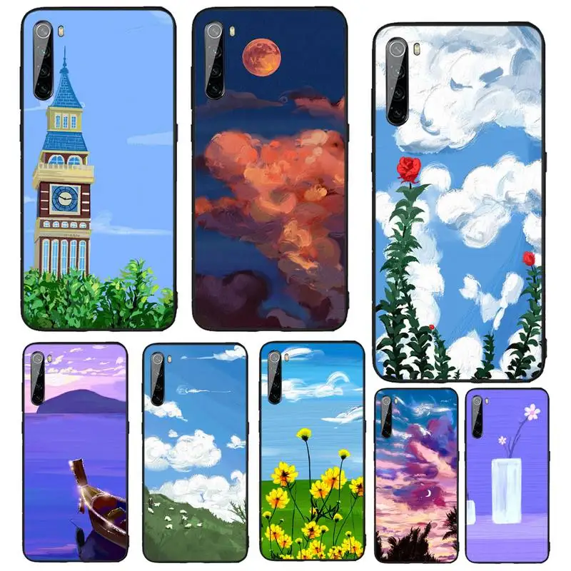 

Aesthetic Landscape Oil Painting Phone Case For Xiaomi Redmi 10 10x Note 9 9T 9A 9S 7 8 9se 7a 8a 8t Pro Max K20 30 Pro Funda