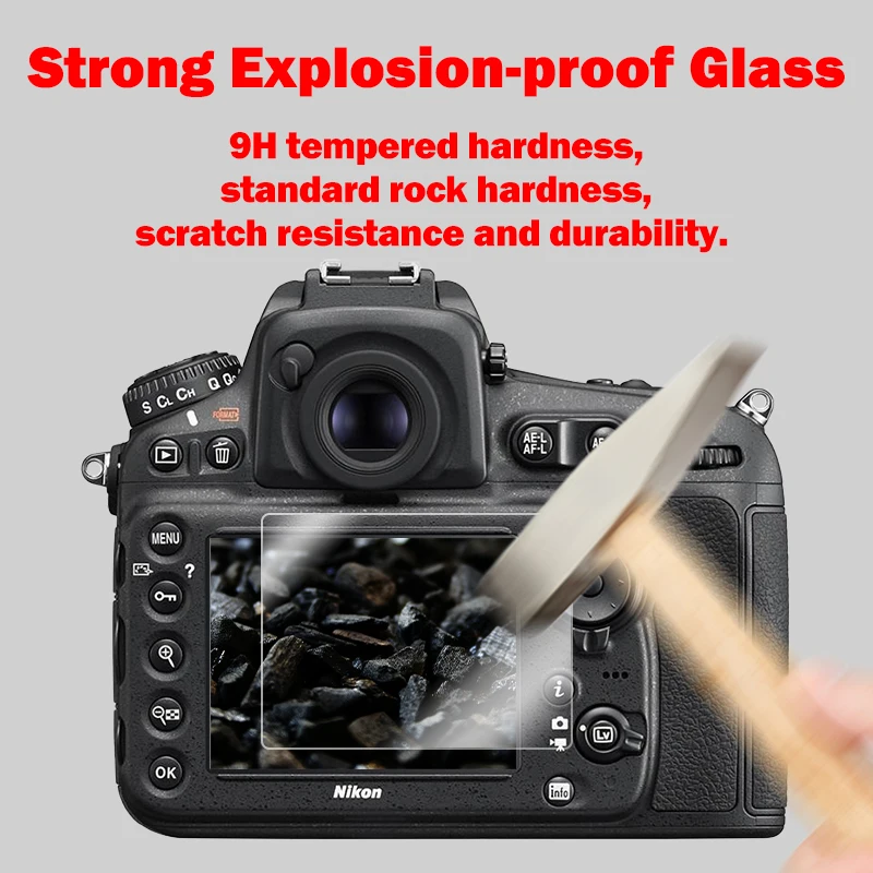 Закаленное защитное самоклеящееся стекло для камеры Nikon D800 D810 главный ЖК дисплей