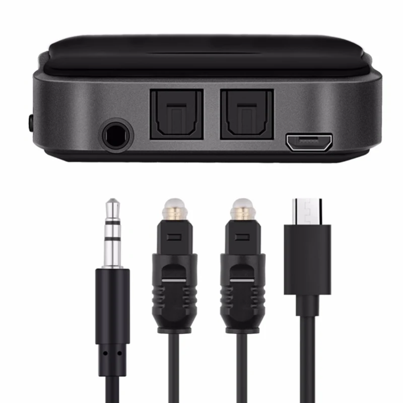 

Приемник-передатчик Bluetooth 5,0 беспроводной Aptx Hd с низкой задержкой аудио 3,5 мм Aux/Rca и оптическим адаптером для ТВ/наушников/автомобиля