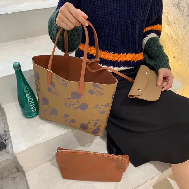 Сумки через плечо Disney Mouse женская сумка тоут с рисунком Микки Большая