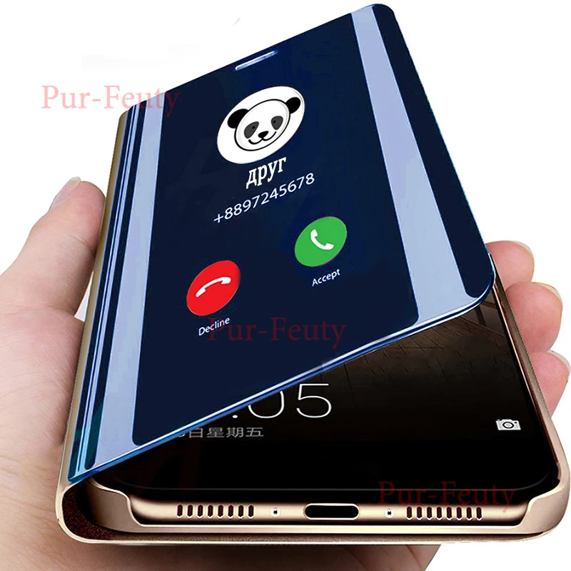 Умный зеркальный флип чехол для Xiaomi Redmi Note 8 7 K20 5 6 Pro 4X Plus 5A 6A 7A S2 кожаный Mi 9 9T SE A1 A2