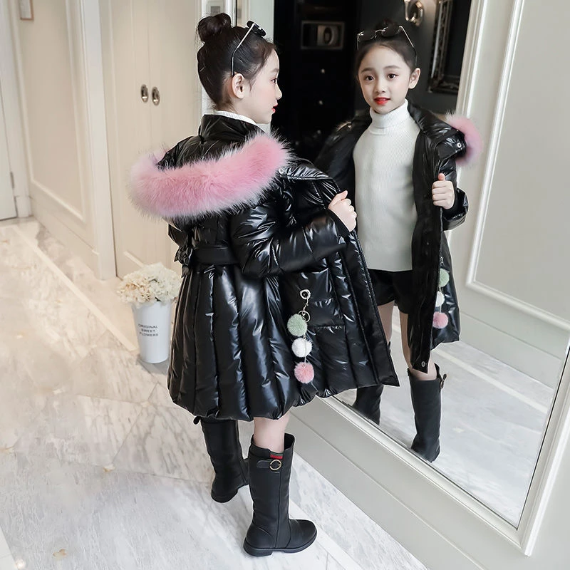 Теплая зимняя одежда для девочек 2020 маленьких плотное пальто водонепроницаемая