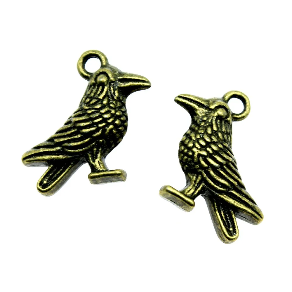 10 шт Подвески 3D птицы для изготовления ювелирных изделий 2 вида цветов покрытием