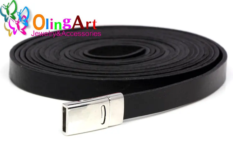 OlingArt 10*2 мм 1 ярд/лот несколько цветов плоская кожаная веревка/Шнуры DIY ожерелье браслет серьги колье ювелирные изделия изготовление новых