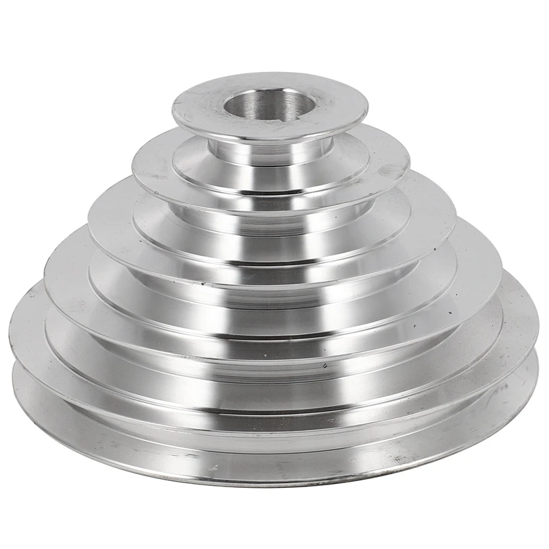 

25Mm Bore Aluminum Pagoda Wheel A Type 5 Step Pagoda Pulley Wheel For V-Belt Timing Belt