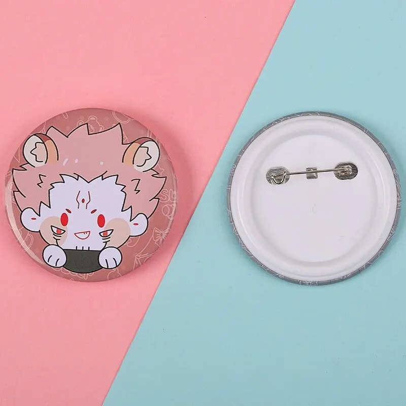 

ujutsu Kaisen Yuji Itadori Megumi Fushiguro Nobara Kugisaki Metal Brooch Icons Button Round Pins