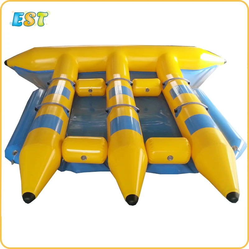 6 человек надувные водные игры Flyfish воды летающая рыба надувная вода банан лодка