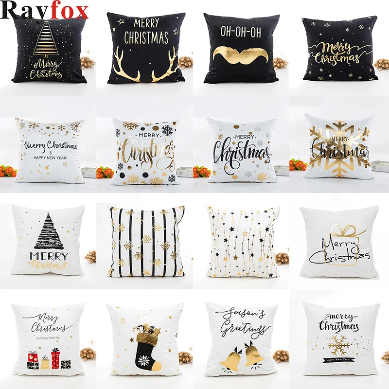 Рождественские украшения 45*45 см хлопковые наволочки с рождественским узором