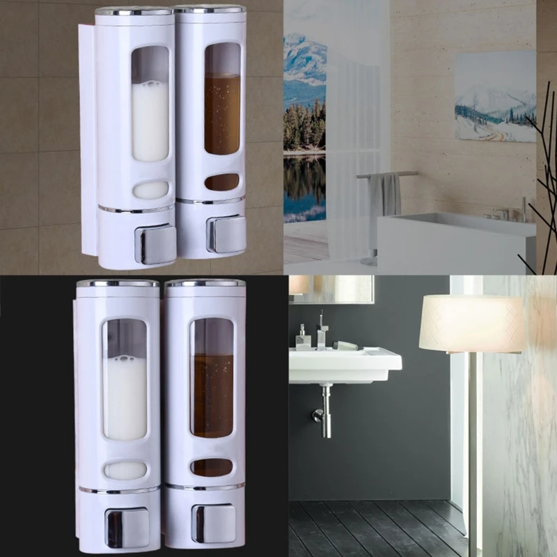 

Hanging Wall Mount Liquid Soap Dispenser Hand Press Single / Double Container R9JF