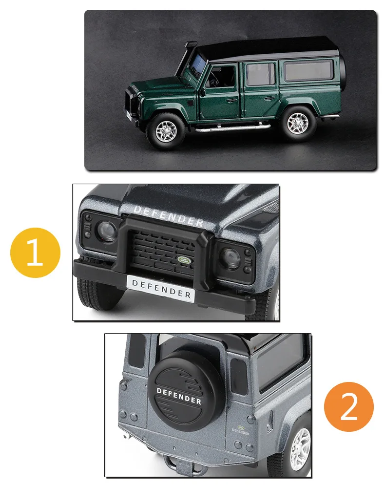 1:36 высокая имитация JK Land Defender SUV модель автомобиля из сплава дверь оттяните назад мальчик металлическая модель игрушечный автомобиль для детей Подарки