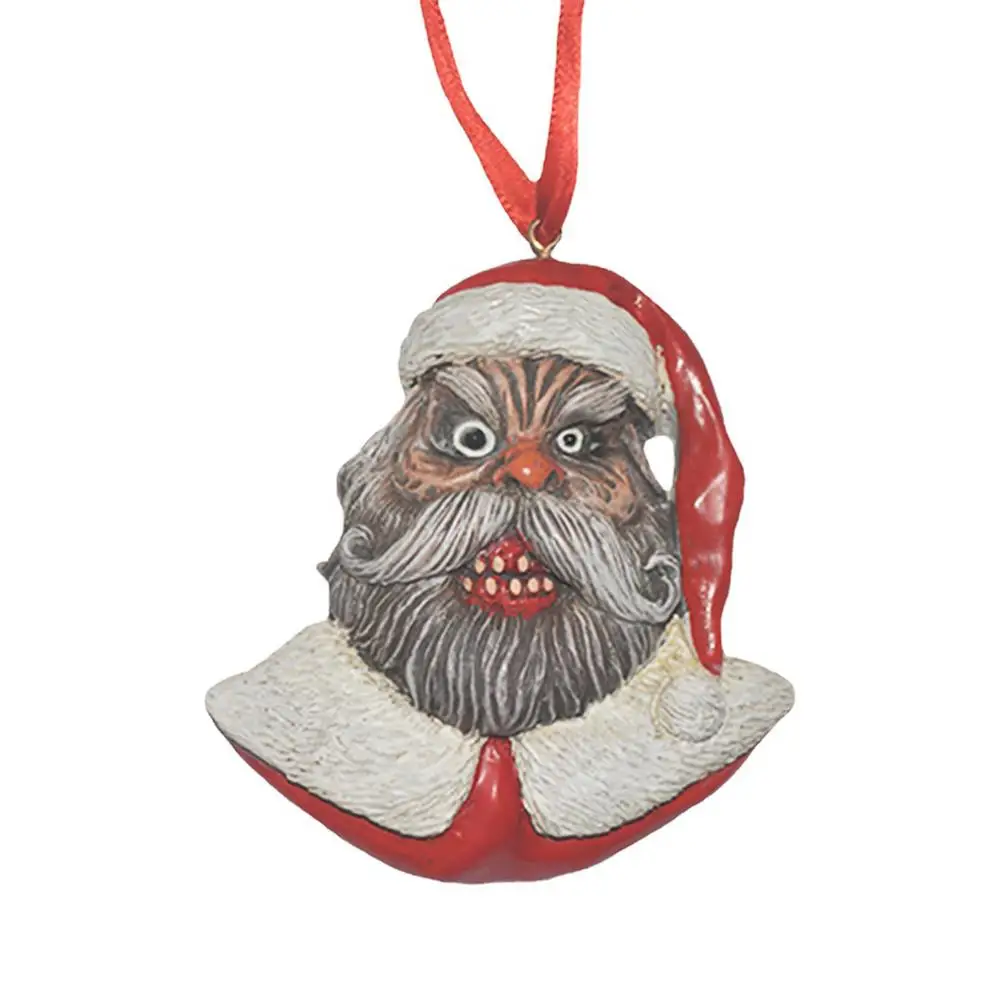 

Christmas Tree Pendants Resin Santa Ornaments 2021 Evil Santa 3D Hand-Painted Crafts Brand New Pendant Decor Indoor Outdoor D