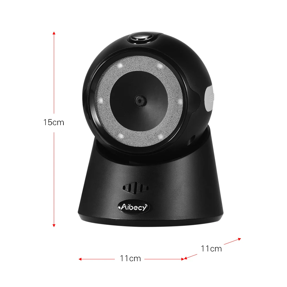 Aibecy YHD-9100 Настольный 1D/2D/QR сканер штрих-кода USB проводной считыватель штрих-кодов
