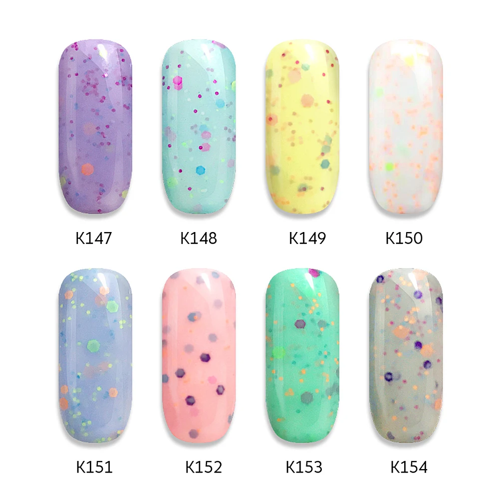 Kads Новое поступление сыр Гели для ногтей Польский Блёстки УФ гель лак Долгое soak off