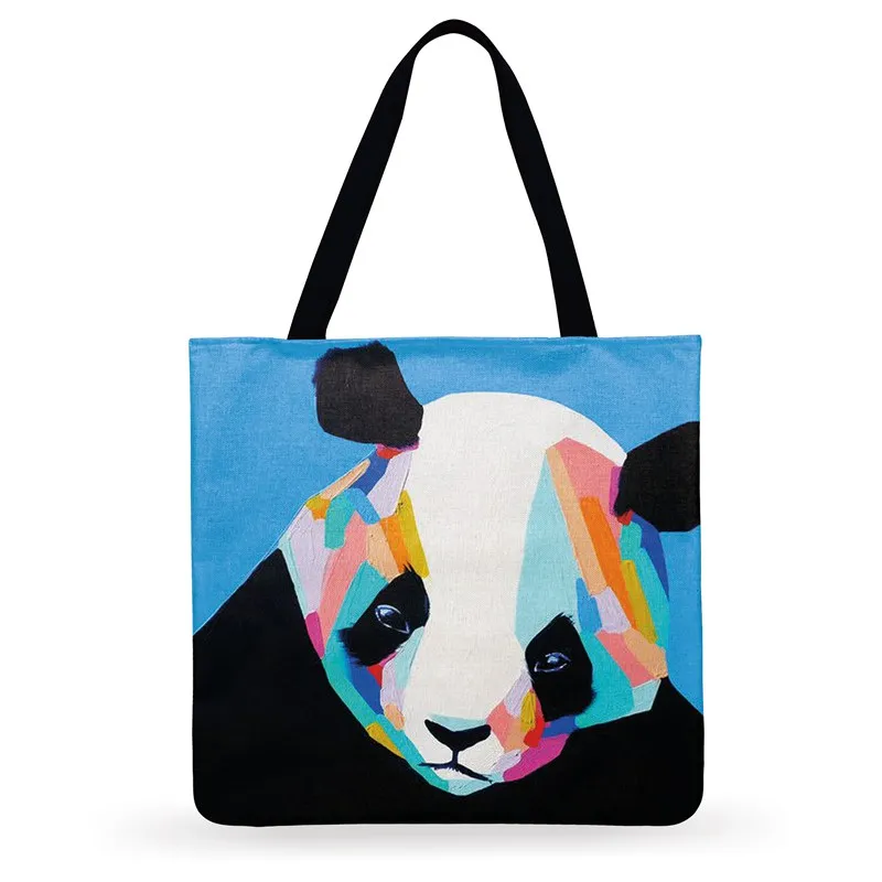 Vintage Oil Painting Animal Print Tote Bag For Women Casual Totes Ladies Shoulder Fashion Shopping Outdoor Beach Bags | Багаж и сумки