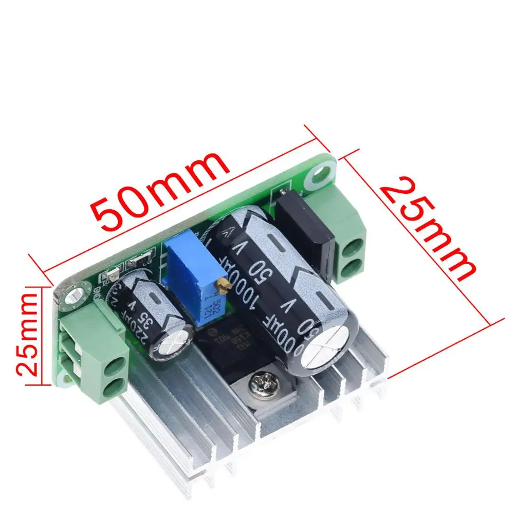 LM317T DC-DC Регулируемый преобразователь понижающий модуль печатной платы линейный регулятор питания с выпрямительным фильтром