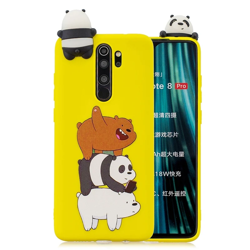 stripe bear 3D игрушки силиконовые для Xiaomi Redmi Note 8 чехол Redmi Note 8 Pro 8T 8A конфеты Мягкий мультфильм Redmi Note 8 чехол Redmi Note 8 Pro Чехол - Цвет: stripe bear