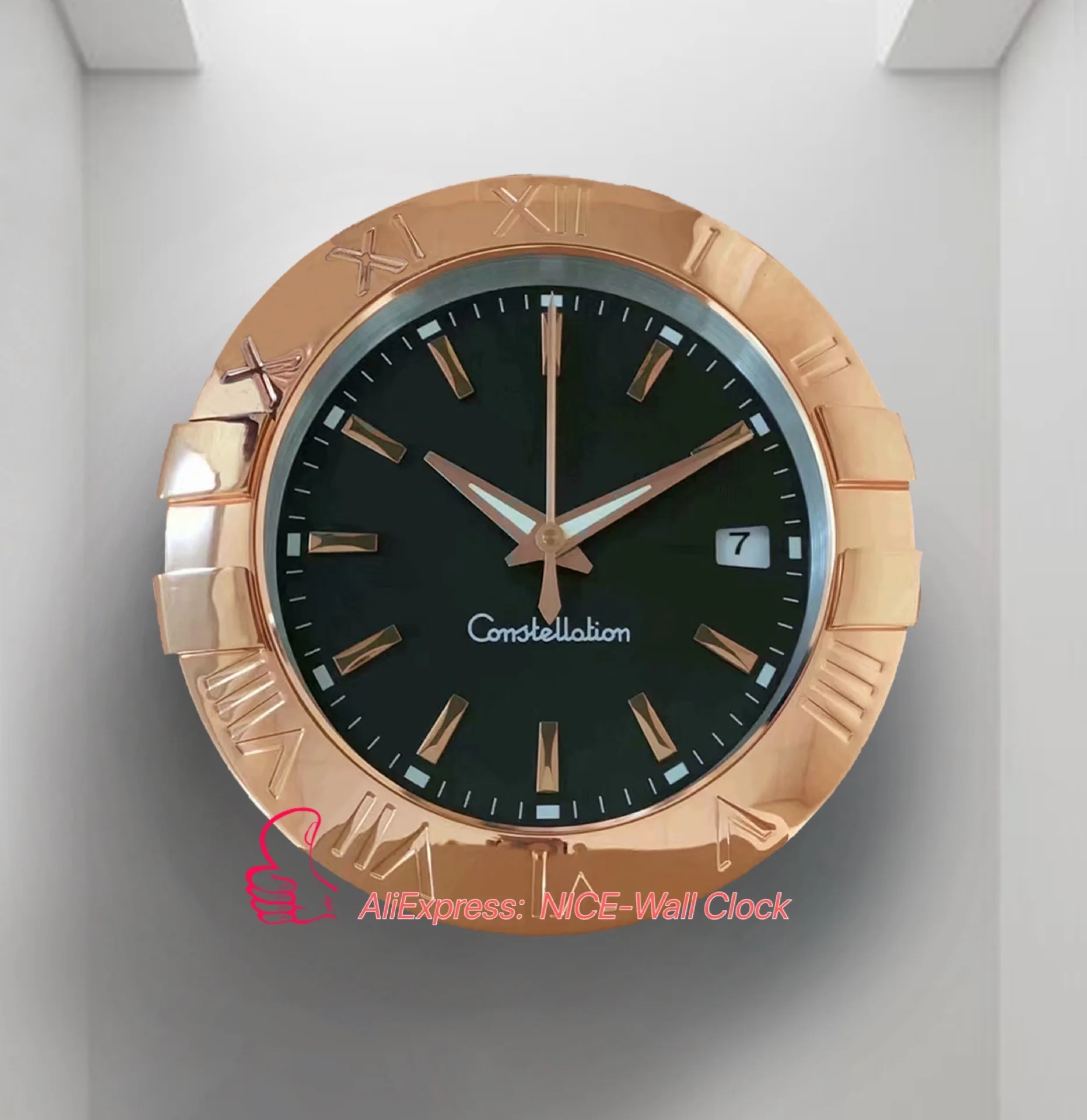 

Luxury Design OMEGAGA Wall Watches Clock Metal Art Large Metal Cheap Rolexes Wall Clock