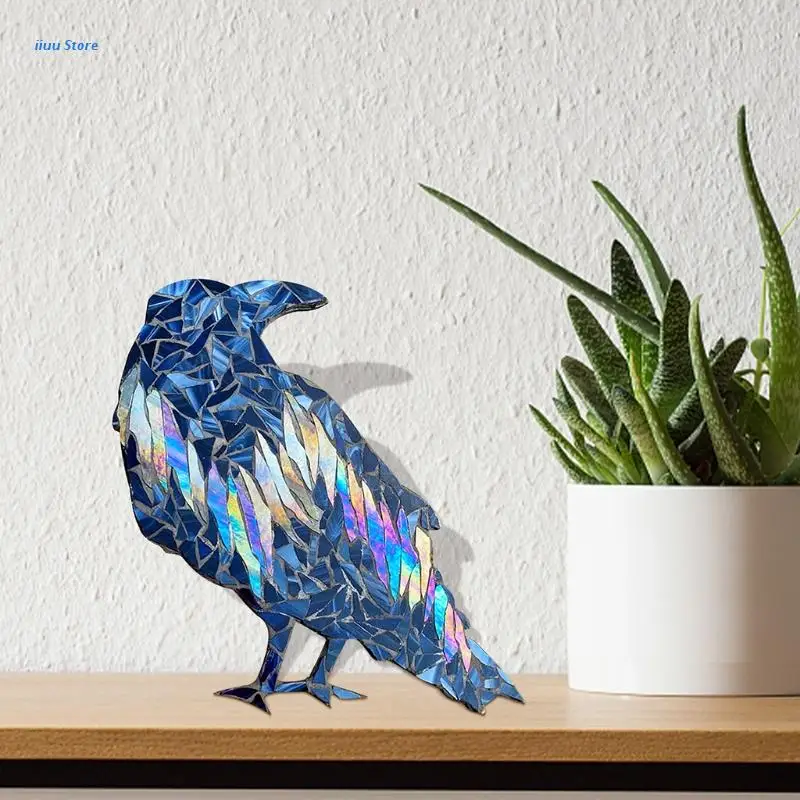 

L5YE Northern Lights Raven Window Hangings Wall Hanging Ornament Raven Window Decor