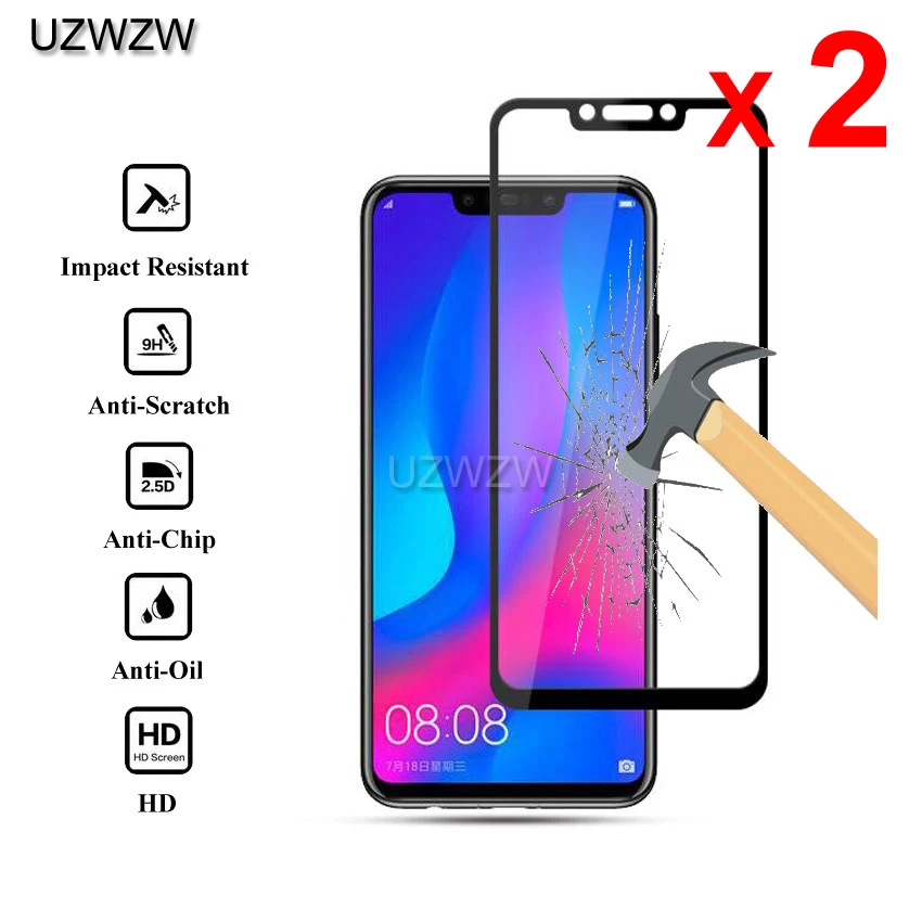 2 шт закаленное стекло для huawei Nova 3/Nova 3i полное покрытие 2.5D защита экрана защитное закаленное стекло для huawei Nova 3 3i