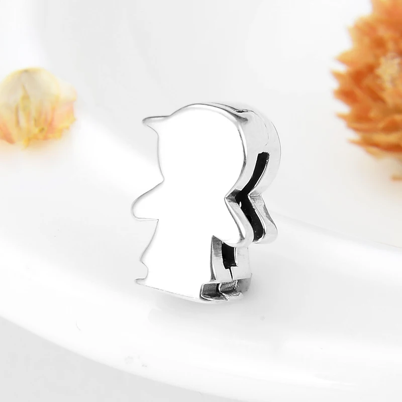 925 Sterling Silver Baseball cap boy Clips CZ beads Fit Reflections Bracelet Original Charm Women Jewelry 2019 | Украшения и