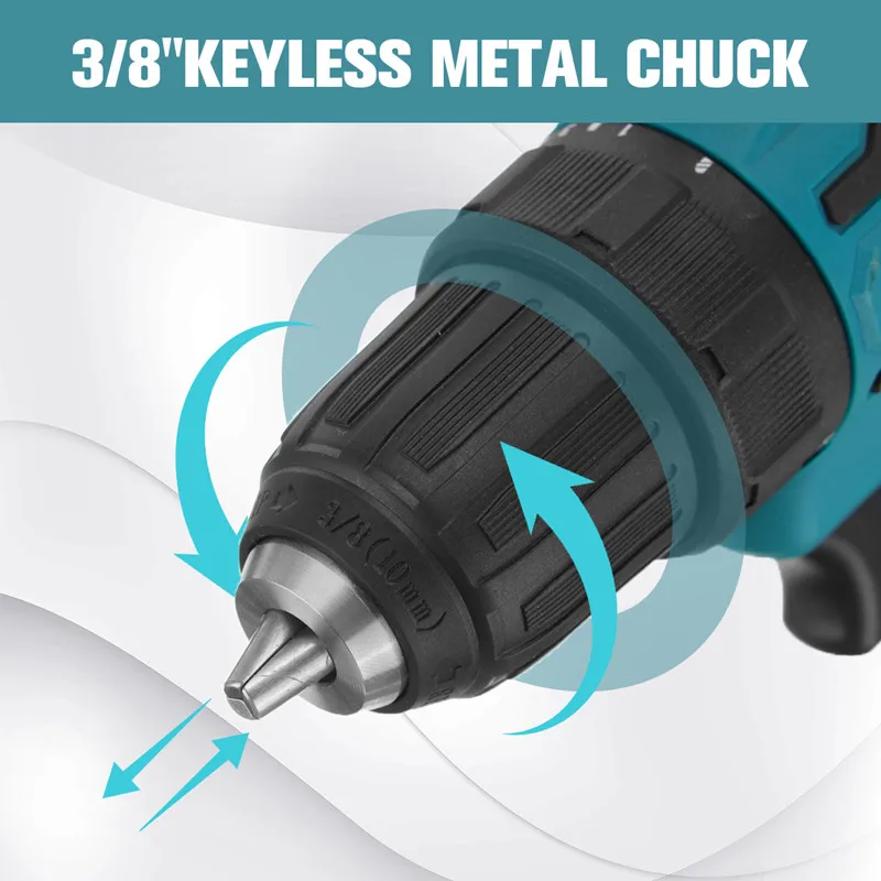 Беспроводная бесщеточная электрическая дрель 90N.m перезаряжаемый