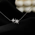 Женское Ожерелье из стерлингового серебра 925 пробы с подвеской в виде звезды, милые аксессуары для свадебной вечеринки