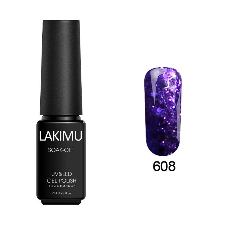 608 Lakimu 3D Алмазный Блеск Bluesky Гель-лак для ногтей долговечный супер звезда замочить от УФ светодиодный Гель-лак для ногтей Перманентный акриловый набор для ногтей - Цвет: 608