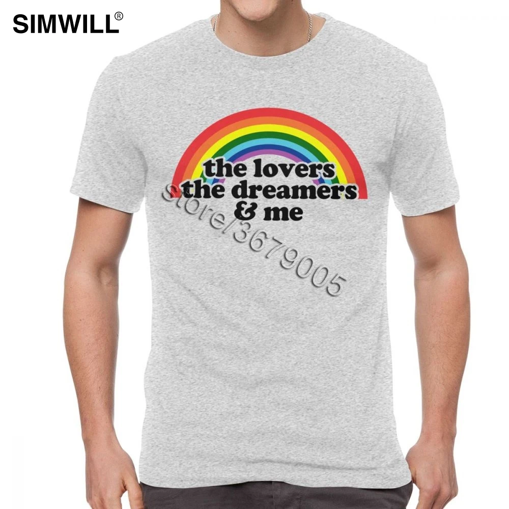 

Stylish The Lovers The Dreamers And Me For Light T-Shirts Men's Graphic Soft Cotton Tee Crew Neck Short Sleeves LGBT Tshirt