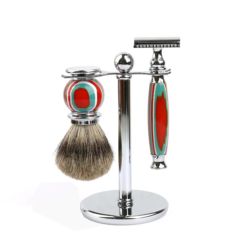 Щетка для бритья из цинкового сплава и искусственных цветов|Помазок| |